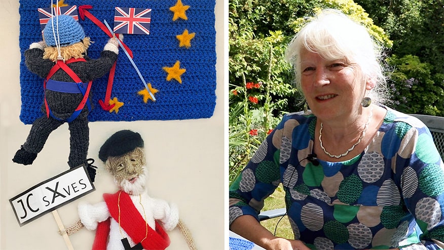 Meet the Deal Grandmother Turning News and Politics into Knitted Art - Grans on the Make Knitting Deal Kent